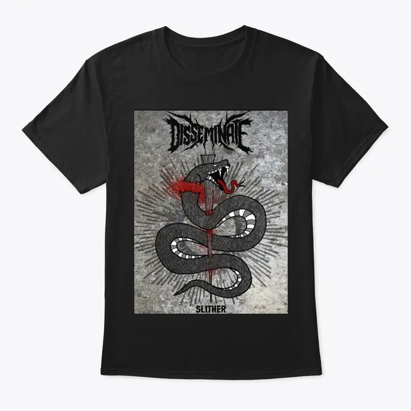 Disseminate Slither Black Tee